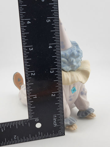 Vintage Retired LLADRO 1990 Glazed Porcelain Tired Friend Clown #05812. VG Cond.