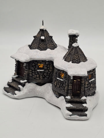 New Hawthorne Village Harry Potter Hagrid's Hut Lighted w Hagrid Figure COA