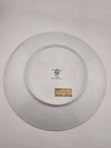 VINTAGE GERMAN LORENZ HUTSCHENREUTHER PORCELAIN 9.5" PLATES. 24k Gold Plated.