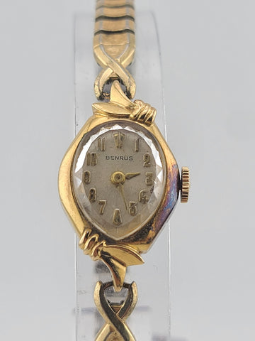 Rare Antique Benrus Ladies 10k Gold Filled Duchess Watch C1940. Working.