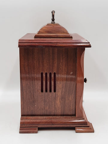 BEAUTIFUL ESKA WIND UP ESKA SHELF MANTEL CLOCK BRAZIL WESTMINSTER CHIMES. As-is.