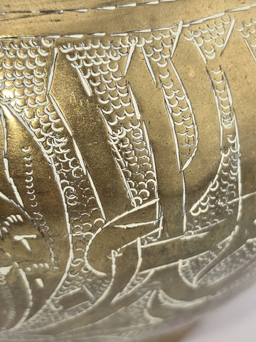 RARE 19TH CENTURY ANTIQUE OTTOMAN / PERSIAN ISLAMIC BRASS VASE.