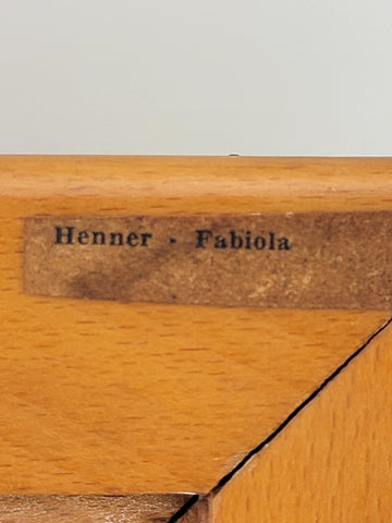 Antique Highly Ornate Brass Picture Frame 4 In X 3 In Marked Henner Fabiola.