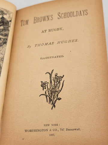 Tom Brown’s School Days Franklin Edition 1887 RARE By Thomas Hughes Illustrated