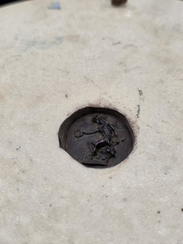 Rare Antique 19th C Enrico Braga Tondo Relief Plaque with Perfugium Regibus Coin