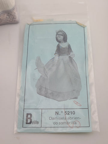 Vtg Lladro Jolie Lady with Parasol #5210 Porcelain Figurine Spain 1983 Retired