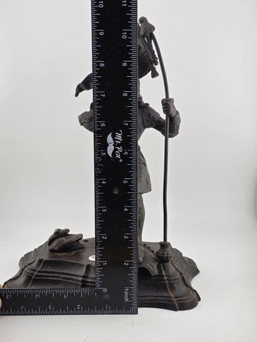 Antique 19thC Bronze Knight Warrior Clock Topper – Medieval St. George Style.