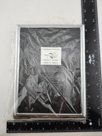 New Simplement Stephanie Sterling Silver 925 Picture Frame Spain 6x8 W Box.