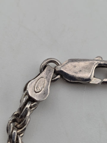 Vintage Large 925 Sterling Silver Turquoise Peridot Pearl Pendant Necklace. Read