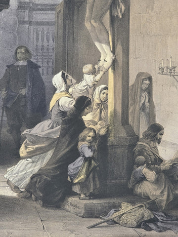 Entrance To St. Paul. 19th C British Lithograph Day & Son Queen’s Printer. 20x16