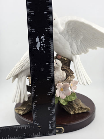 HOMCO HOME INTERIORS CLASSIC PORCELAIN "NATURE'S PROMISE" DOVES/FLOWERS/FAMILY