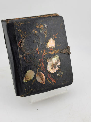 1860's Beautiful Lady Tin Type Fine Gutta Percha Deer Buck Hunter Pocket Frame