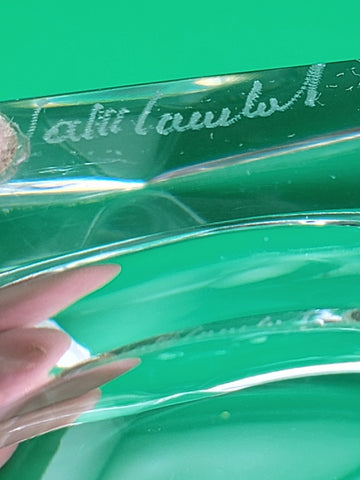 Fabulous 7” Val St Lambert Heavy Lead Crystal Amadis Faceted Octagon Ashtray