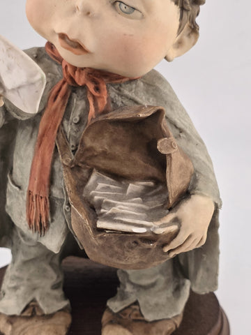 Lot Of 4 Giuseppe Armani Capodimonte Porcelain Medium Size Boy Figurines, Italy.