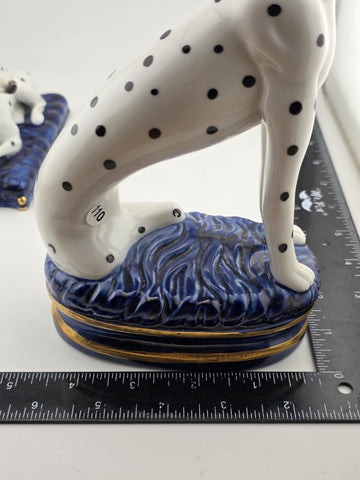 Set Of 3 Vintage Fitz and Floyd Staffordshire Style Dalmatian Dog Figurines