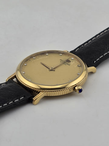Vintage Raymond Weil Geneva 5536 18k Gold Electroplated  Quartz Watch RUN GREAT