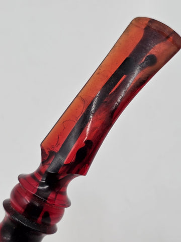 Antique C1920 Turkish Meerschaum Tobacco Pipe Hand Carved Figural Lucite Stem.