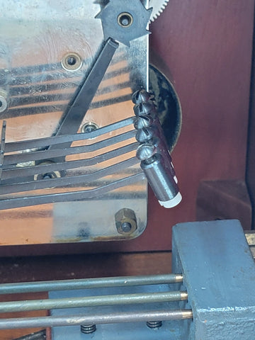 BEAUTIFUL ESKA WIND UP ESKA SHELF MANTEL CLOCK BRAZIL WESTMINSTER CHIMES. As-is.