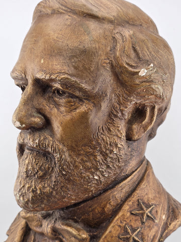 Vintage Collectibl Eric Kaposta 1999 Gen Robert E Lee Civil War Plaster Bust 12"