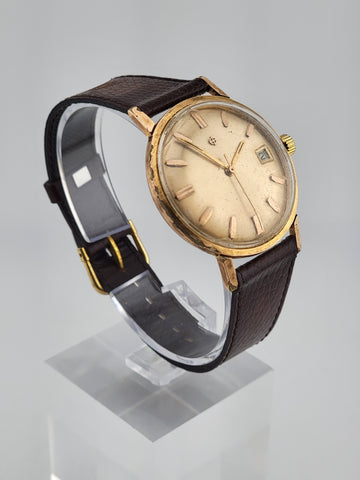 Vintage 1960's Zodiac Automatic Gold Plated Men's Wrist Watch. Runs great.