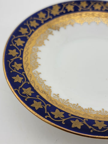 A J Co Czech Cobalt, Blue & Gold Demitasse  Hand Painted. Gold Plated. VG Cond.