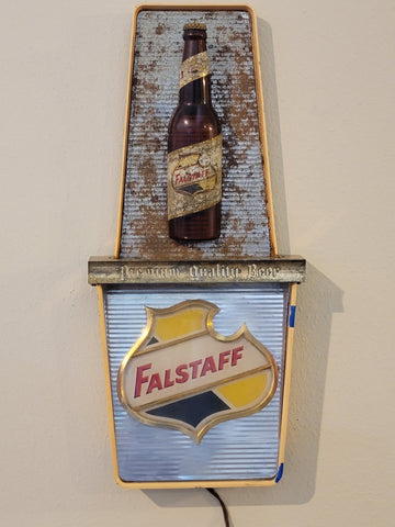 Rare Vintage Collectible Falstaff Beer Sign 1960's For Bar / Mancave. Untested.