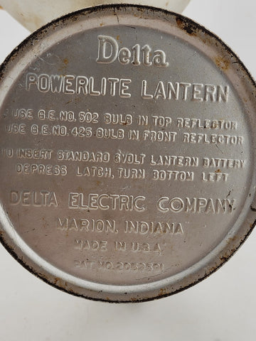 Railroad Coal Miner's Lantern Lamp-Delta Electric Co. Powerlite C 1950. Untested