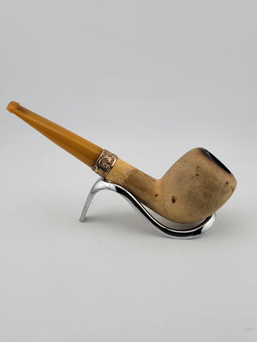 Rare Antique Collectible 19th Century Clay Pipe Circa 1890s W Original Case.