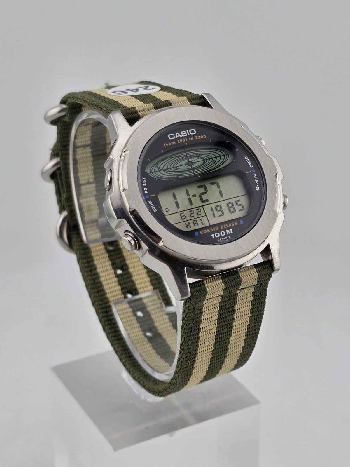 Rare Mint Casio Cosmo Phase CGW-500 Module 830 Vintage 1985 Orbit Digital Watch