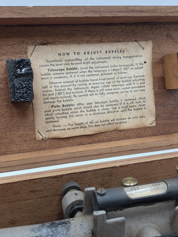 Vintage Craftsman Survey Level Transit w/ Orig. Case – VTG Optical Tool