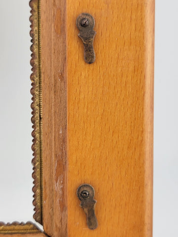 Antique Highly Ornate Brass Picture Frame 4 In X 3 In Marked Henner Fabiola.