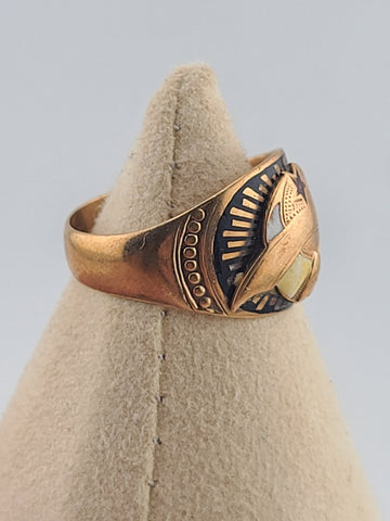 Vintage 10k Solid Gold Masonic Ostby Barton Shriner Ring Size 9. Weight 6.1 Gram