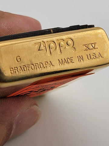 Unfired 1999 Harley Davidson Brass Twin Eighty Cubic Inches Engine Zippo Lighter