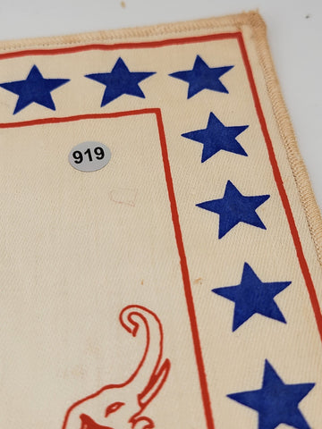 EXTREMELY RARE POST WAR ED. WEBSTER MEMORIAL CONSTITUTION HANKERCHIEF 1944 GOP