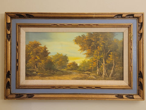 Antique One Of Kind Hand Painted Oil On Canvas Painting Signed W. Cook. Read.