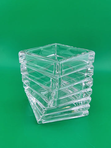 Vtg ROSENTHAL Studio-Linie Crystal Turnus Geometric Vase/Candle Holder Germany