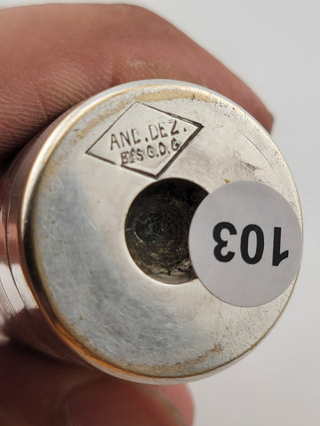 Rare One Of A Kind Antique Silver Metal & Enamel German Marine Oil Lamp.