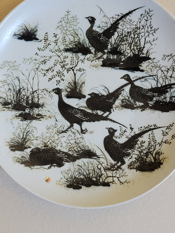 Royal Copenhagen Faience, Huge Charger Plate, Pheasant ,Design by Nils Thorson