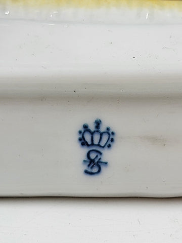 19th Century XL Sitcendorf German Hand Painted Porcelain & Lace Figural Grouping