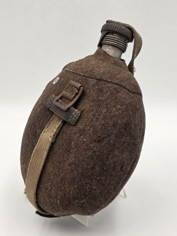 Original WWII German Army M31 Feldflasche Canteen MN42 1942 Felt Cover Wehrmacht
