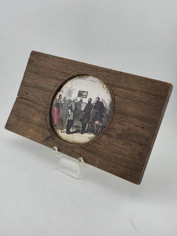 Rare Civil War Magic Lantern Slide Surrender of Robert E Lee to Ulysses S. Grant