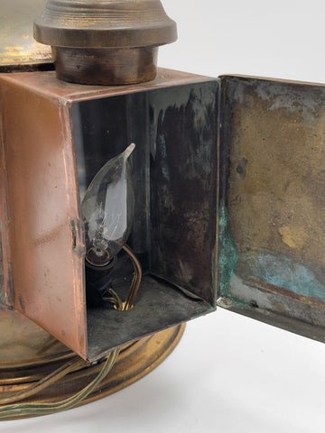 1800's "E. Esdaile & Sons Sydney" SHIP'S BINNACLE Illuminated COMPASS Nautical