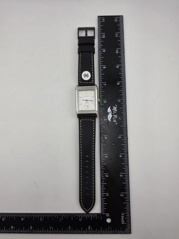 Vtg German Made Jean Muller Reverso Mechanical Dual Dial Flip Case Watch. Runs.