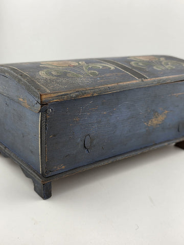 Rare Antique Hand Inscribed 1943 German Folk Art Chest WWII Augsburg Kepsake Box