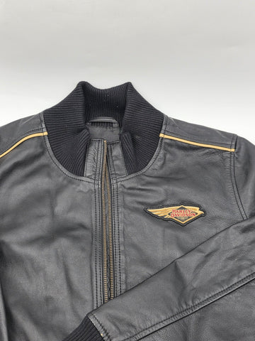 Vintage Original Harley Davidson 120th Anniversary Bomber Leather Jacket. 2XL.