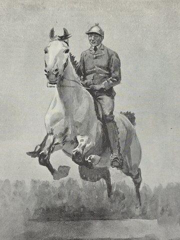 Rare 1893 Vogue Leaf "WON AT SIX FEET" Equestrian Horse Jump H. Pelham Robbins