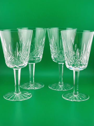 Set Of 4 1950's Waterford "Lismore" Claret Wine Glasses. 7 In. Excellent Cond.