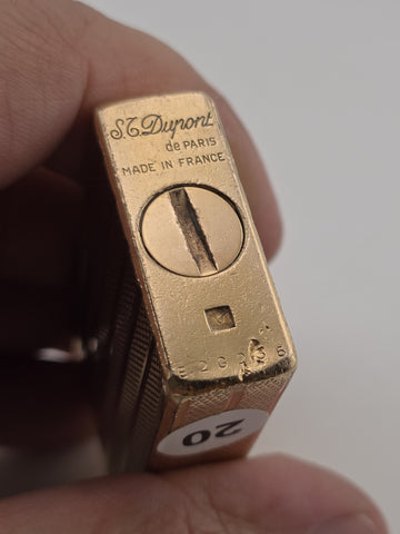 Vintage Collectible Authentic St Dupont France Gold Plated Ligne 1 Lighter.