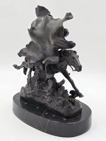 Vintage Frederic Remington Bronze Statue "The Horse Theif" Licenced Reproduction