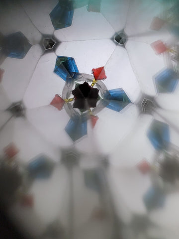 Rare Antique Turn Of The Century Italian Parlor Kaleidoscope W A Wooden Stand.